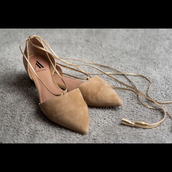 Ava & Aiden Shoes - 🎉HP🎉Ava & Aiden suede &leather tassel wrap flats